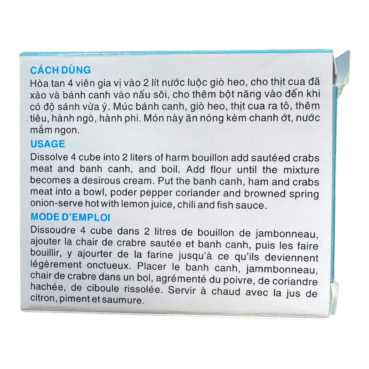 Bao Long - Banh Canh Cua Soup Seasoning
