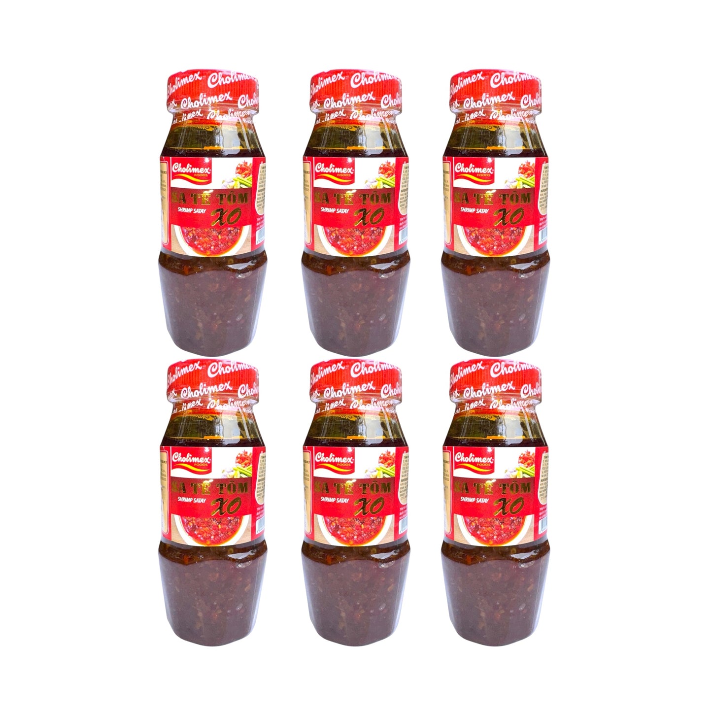 Cholimex Shrimp Satay XO Sauce/Tuong Ot Sate Tom XO - Combo 06 units x 100g
