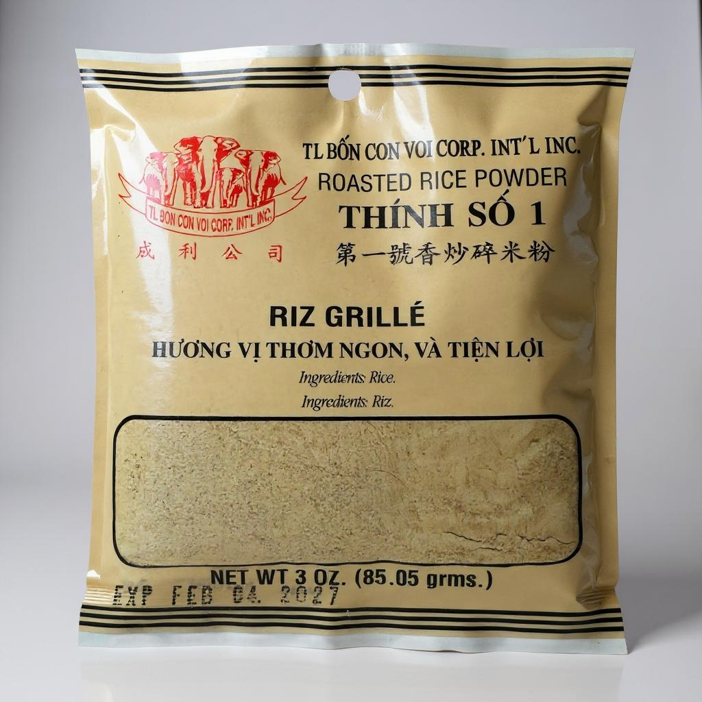 Roasted Rice Powder - Thính Số 1 – Bột Gạo Rang Product of USA 3 oz
