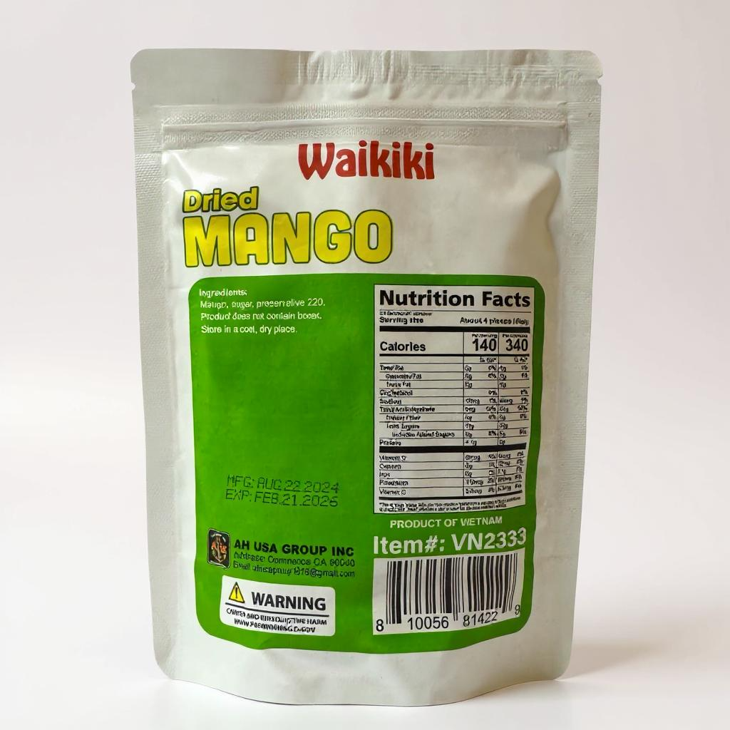 Waikiki Dried Mango Xoài Sấy- 3.53 oz