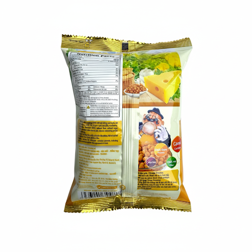 Tan Tan Peanuts Cheese Flavour Coated/Dau Phong Pho Mai - 50g x 5 unit