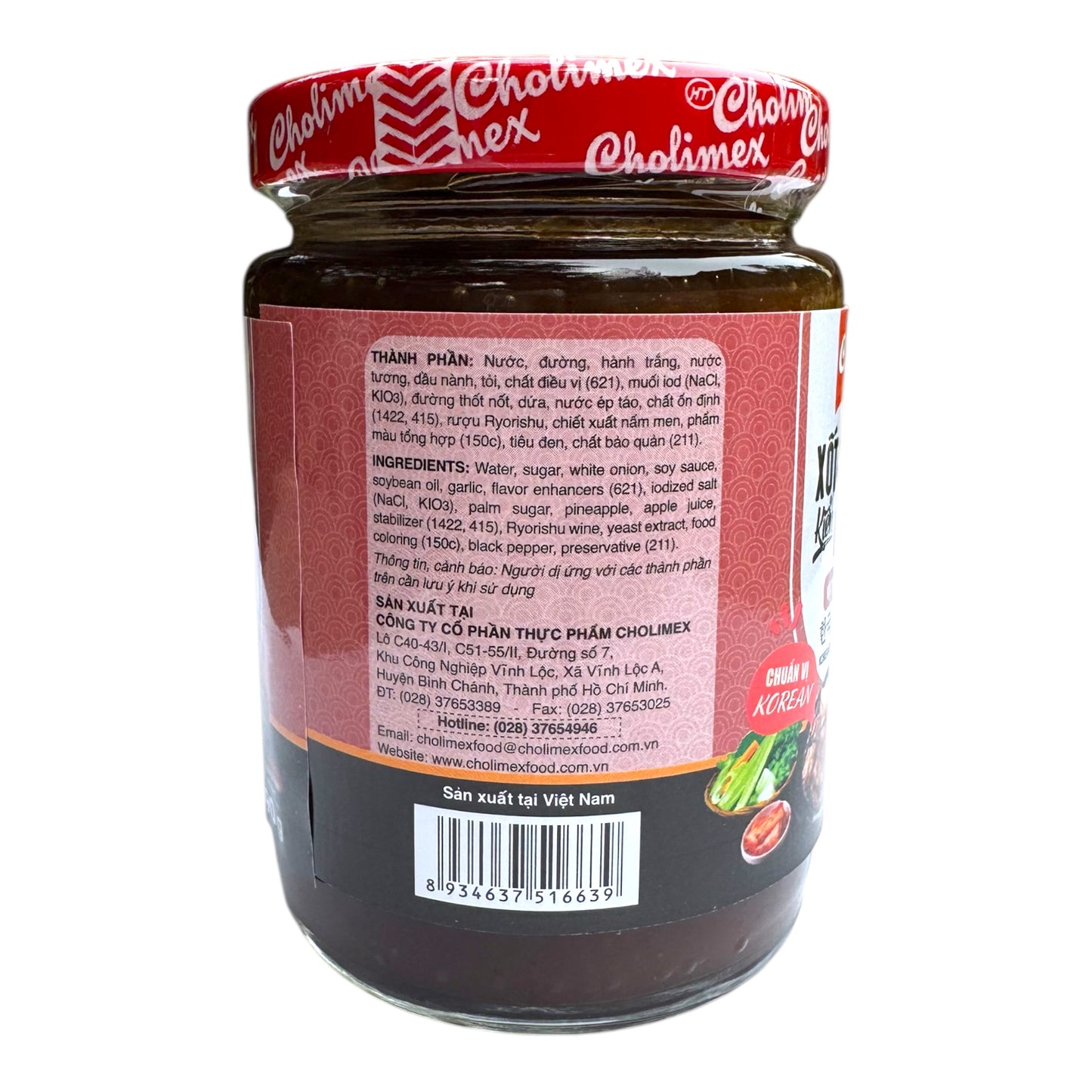 Cholimex Korean BBQ Sauce (Traditional Taste)/Xot Uop Thit Kieu Han Quoc - 190g