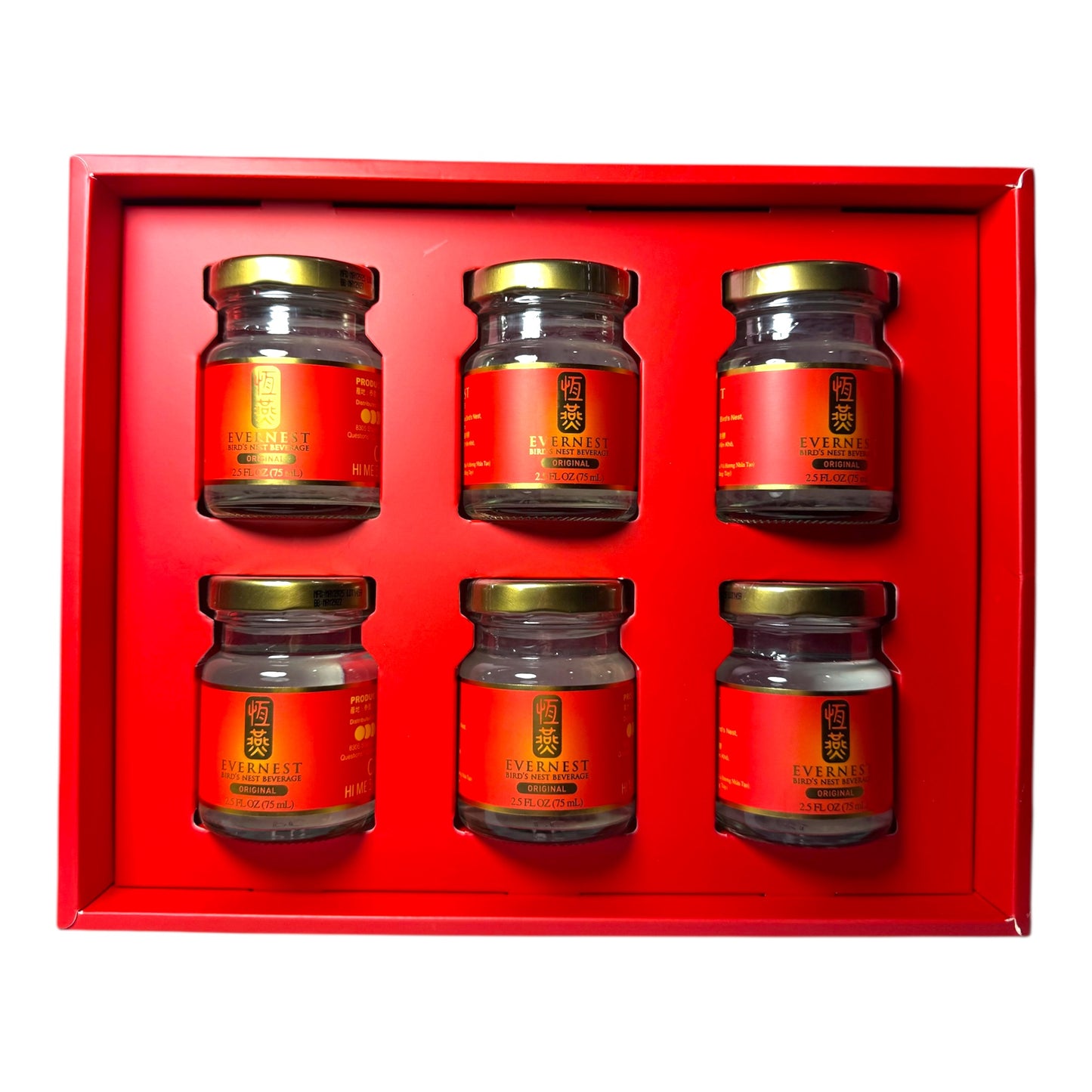 Evernest - Bird's Nest Beverage (Original)/ Nuoc Yen Sao-6 jars 2.5 oz - 15 oz (450ml)