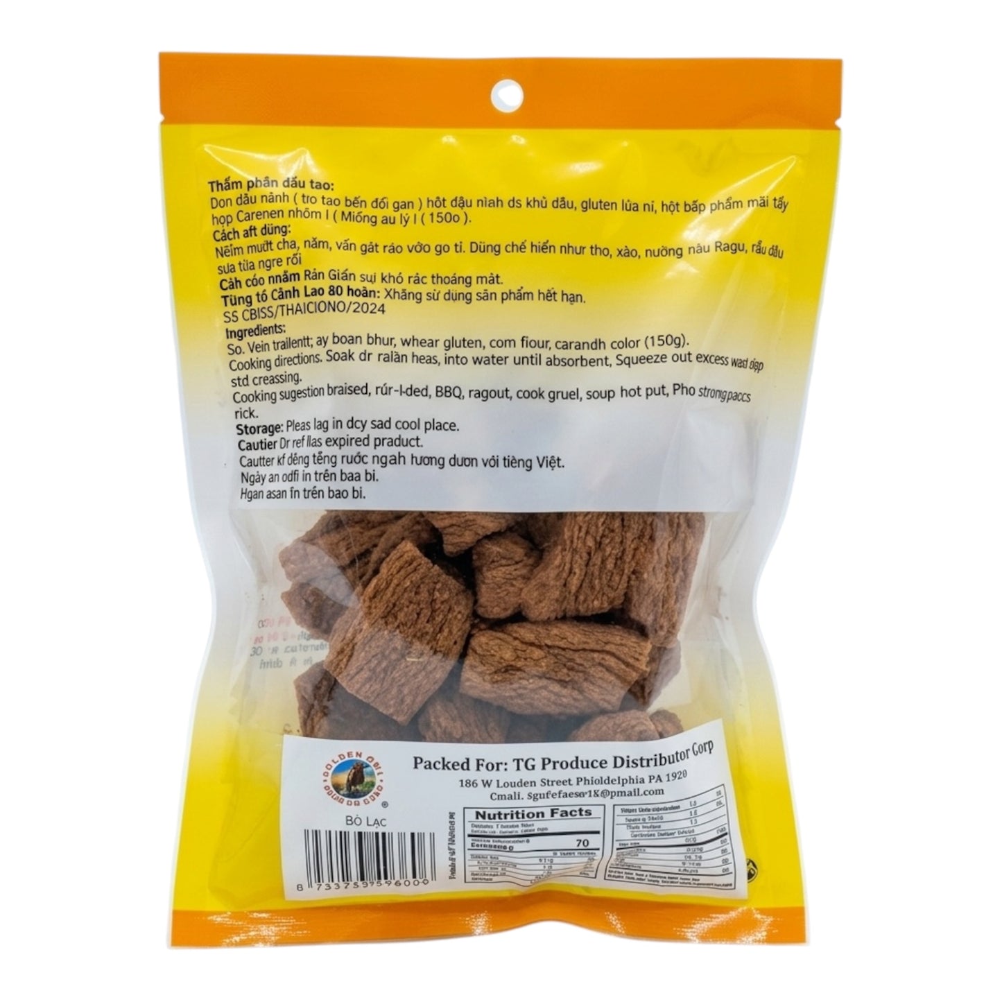 Golden Owl - Vegetarian Food/Bo Lat Chay (NO MSG) - 100g