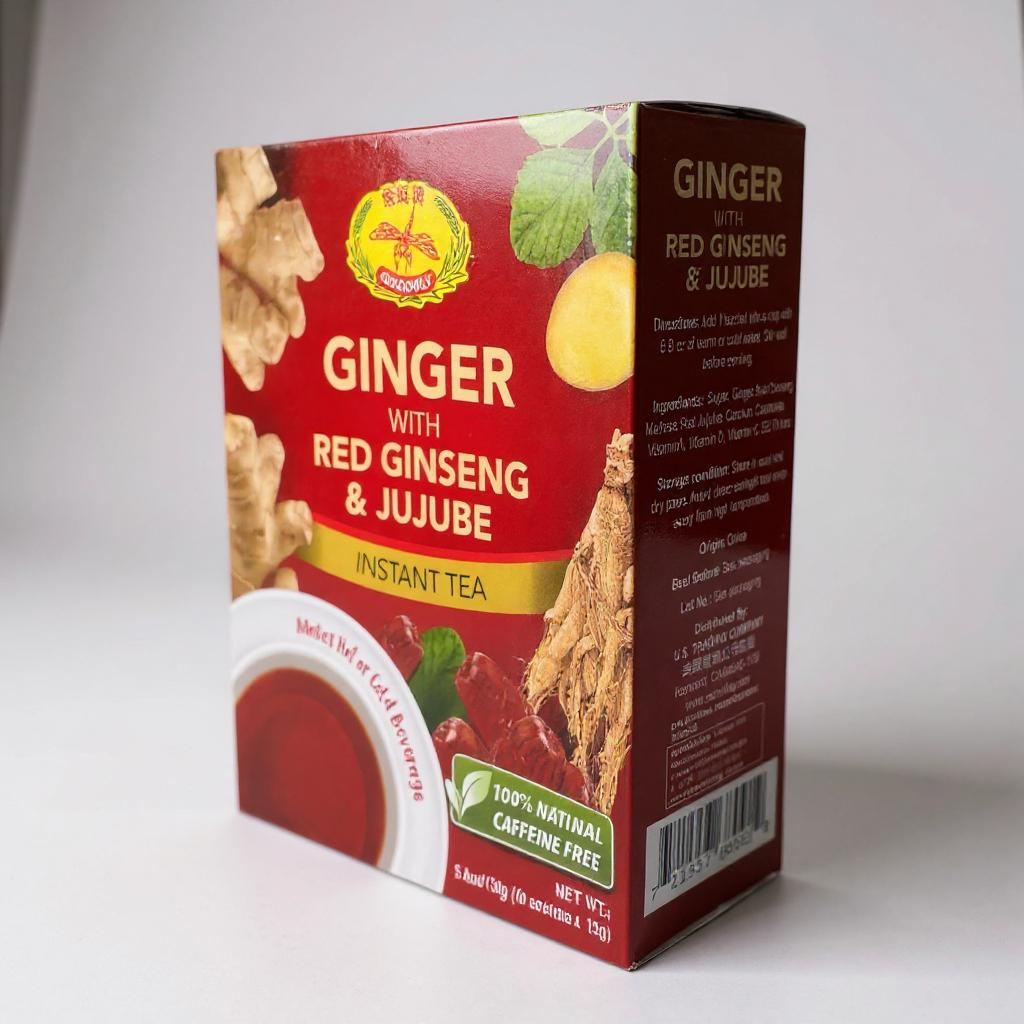 Ginger with Red Ginseng & Jujube Instant Tea 150g - Tra Gung Hong Sam/ 5.3 oz