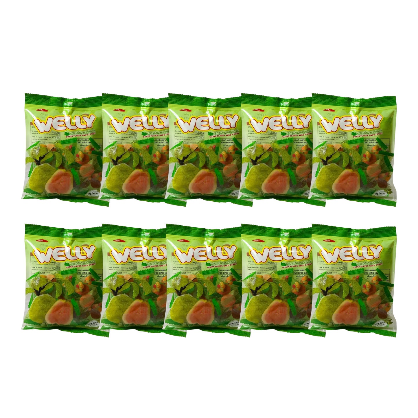 Welly Guava Flavor Hard Candy | Kẹo ổi Welly - Combo 10 bags x 70g