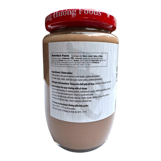 Song Huong Foods Fine Shrimp Paste/Mắm Ruốc Chà Nguyên Chất- 430g
