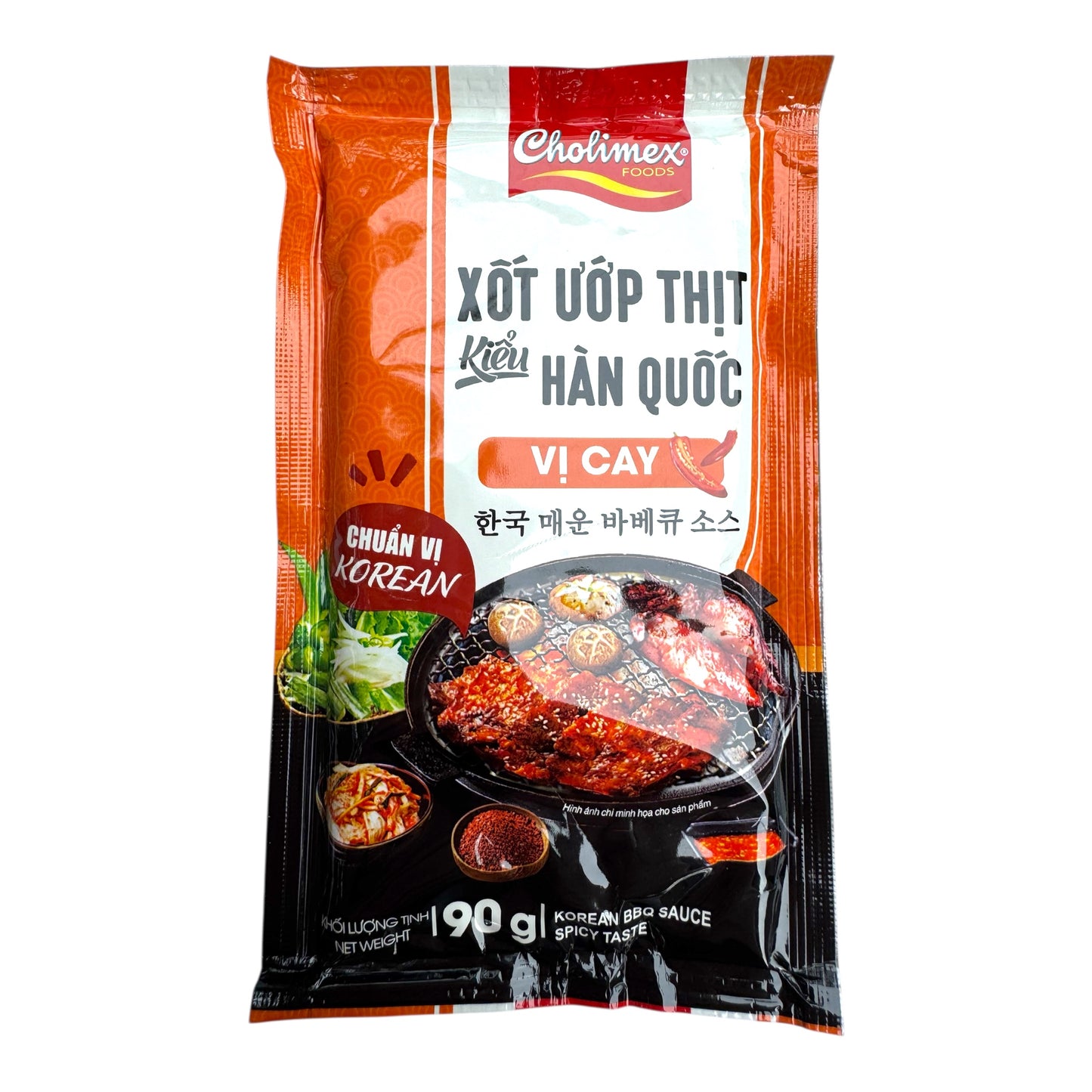 Cholimex Korean BBQ Sauce (Spicy Taste)/Sot uop thit kieu Han Quoc (Vi cay) - Combo 5 units x 90g
