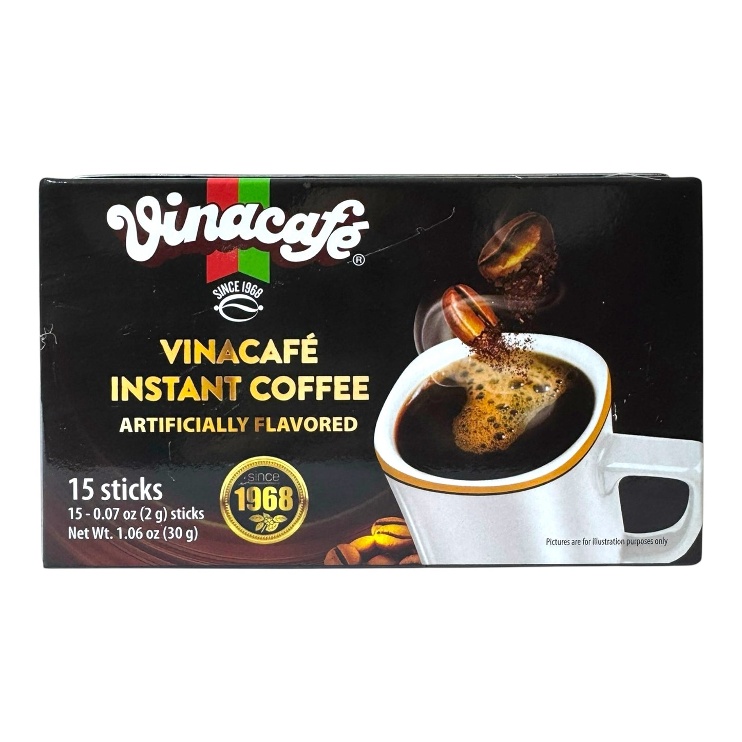 Vinacafé Instant Coffee (Black) | Cà Phê Hòa Tan Vinacafé - 15 sticks (30g)