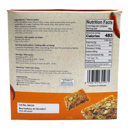 CT Choice - Dried Acetos & Onions Scorched Rice/ Com Chay Ruoc Xot Mam Hanh – 7.05 oz (200 g)