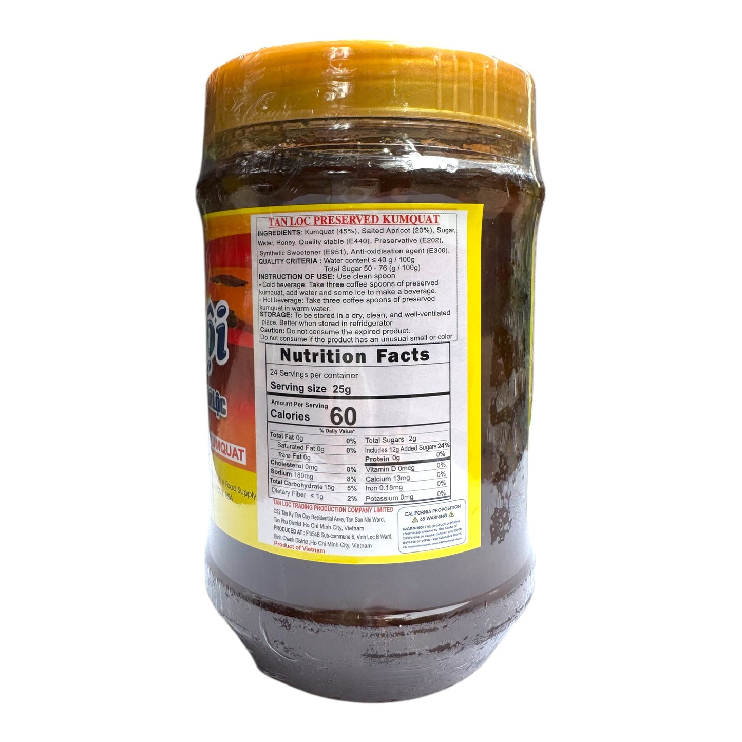 Tan Loc-Preserved Kumquat/Tac Xi Muoi – 21.2 oz (600 g)