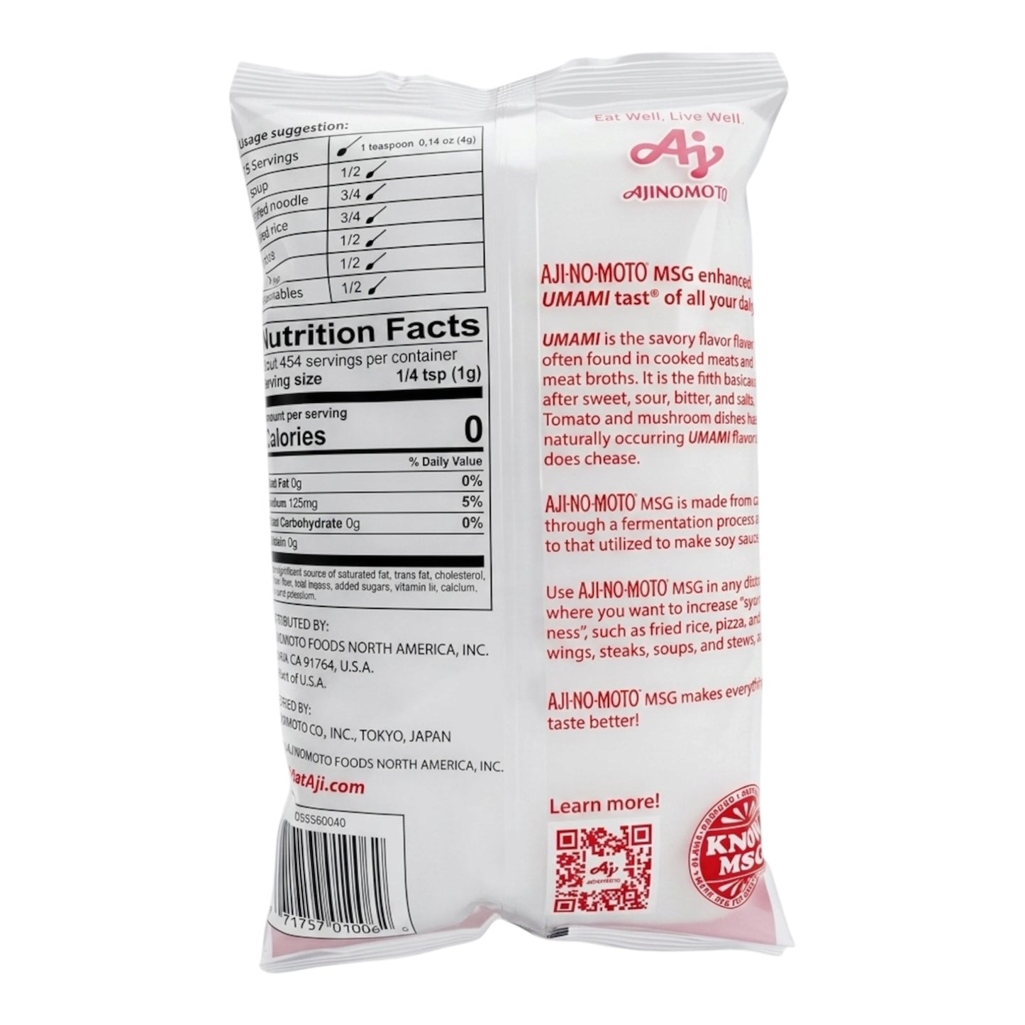 Ajinomoto MSG (Monosodium Glutamate)/ Bot Ngot Ajinomoto 16 oz (454g)
