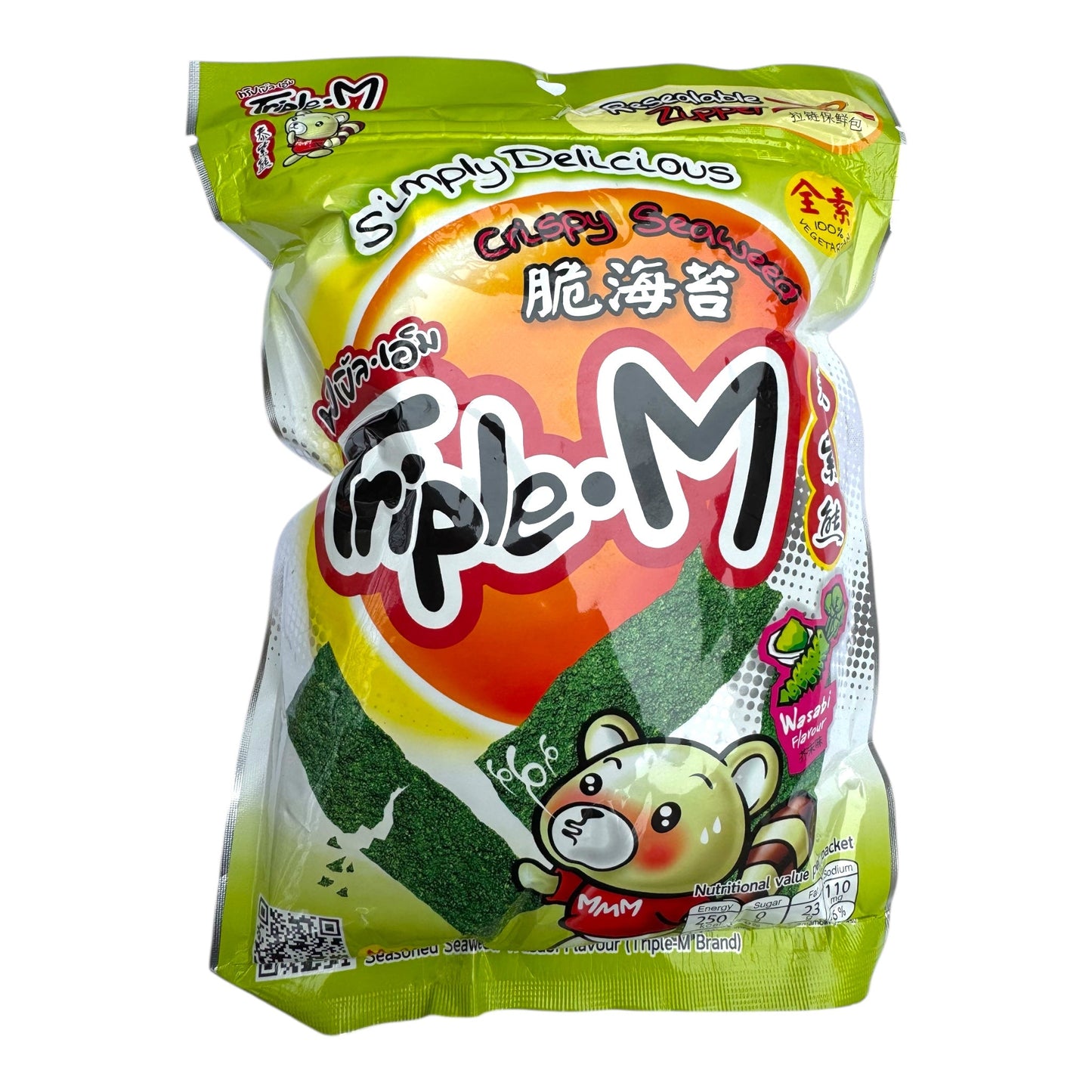 Triple M Crispy Seaweed (Wasabi Flavor) COMBO 5 bags x 35g