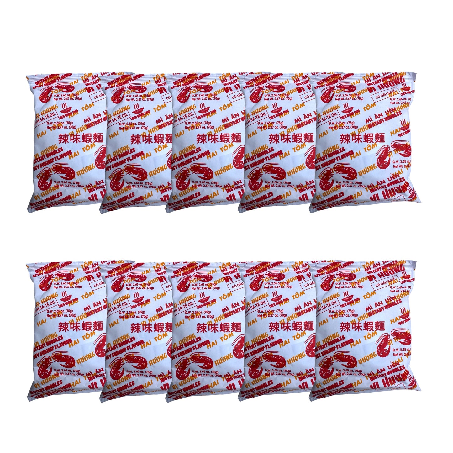 Vi Huong Instant Noodles Satay Flavor - Combo 10 pack x 70g