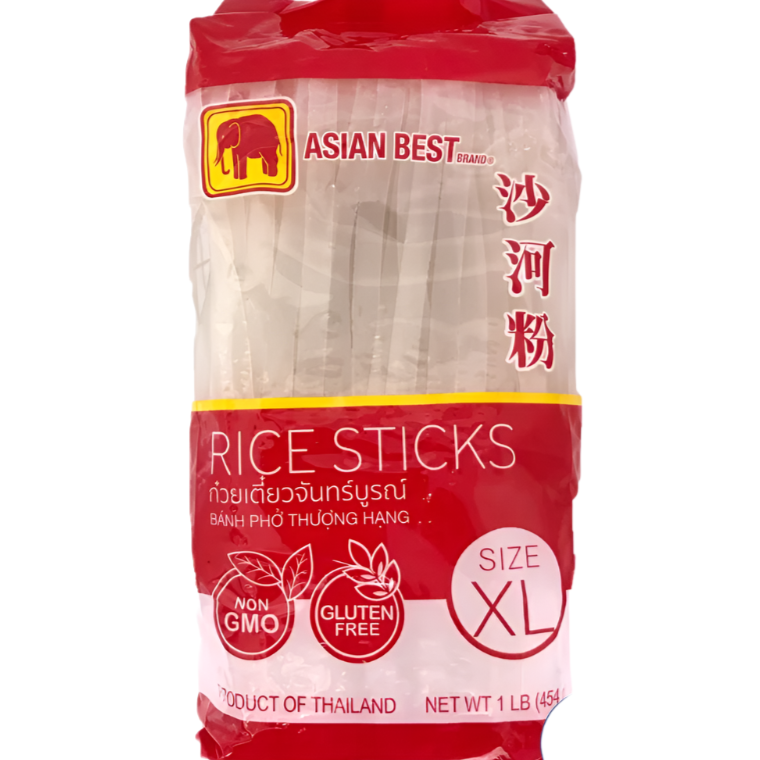 Asian Best Rice Noodle Sticks Size XL - Banh Pho Kho - 1 lb