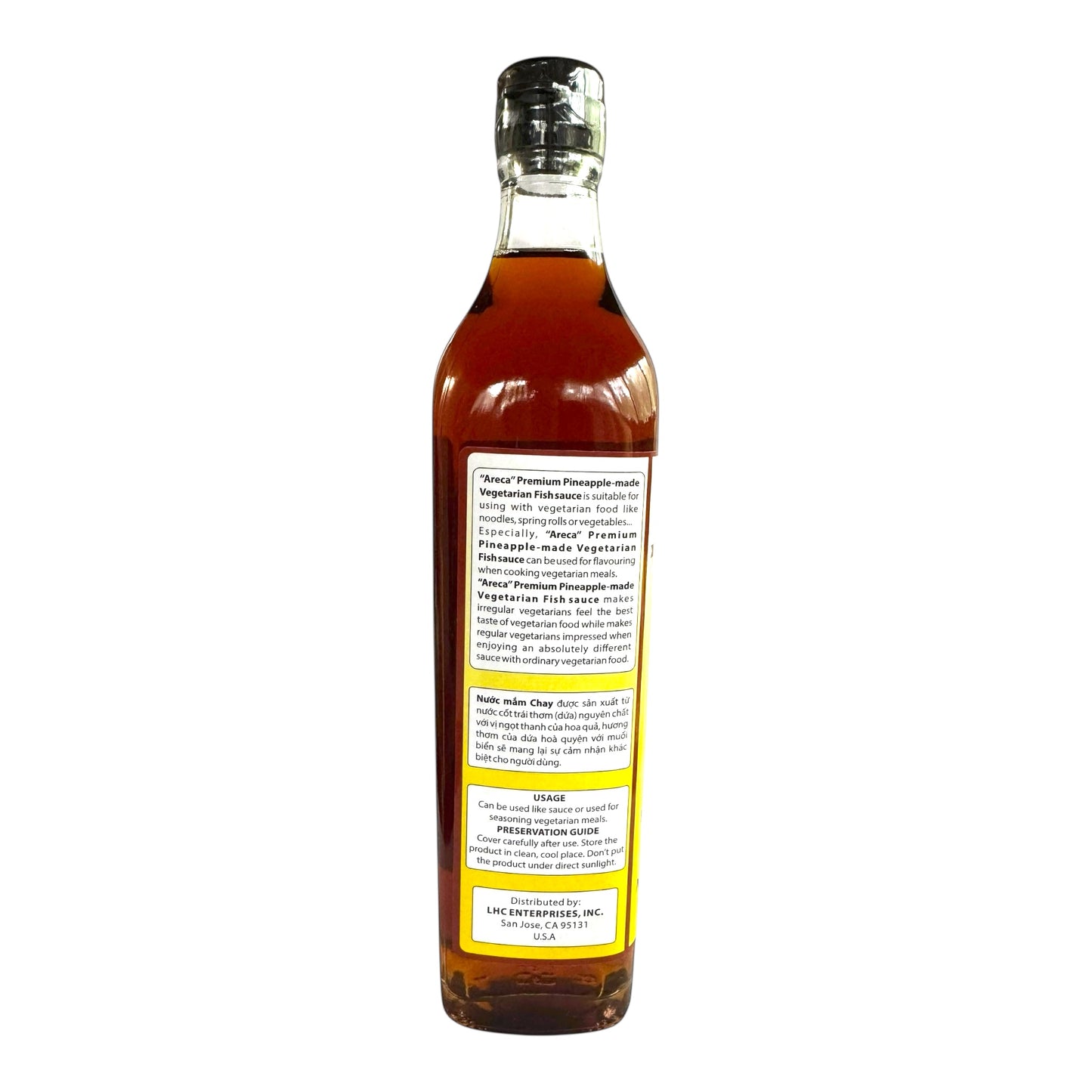 Premium Pineapple-Made Vegetarian Fish Sauce - Nuoc Mam Chay Hao Hang - 17 oz (500ml)