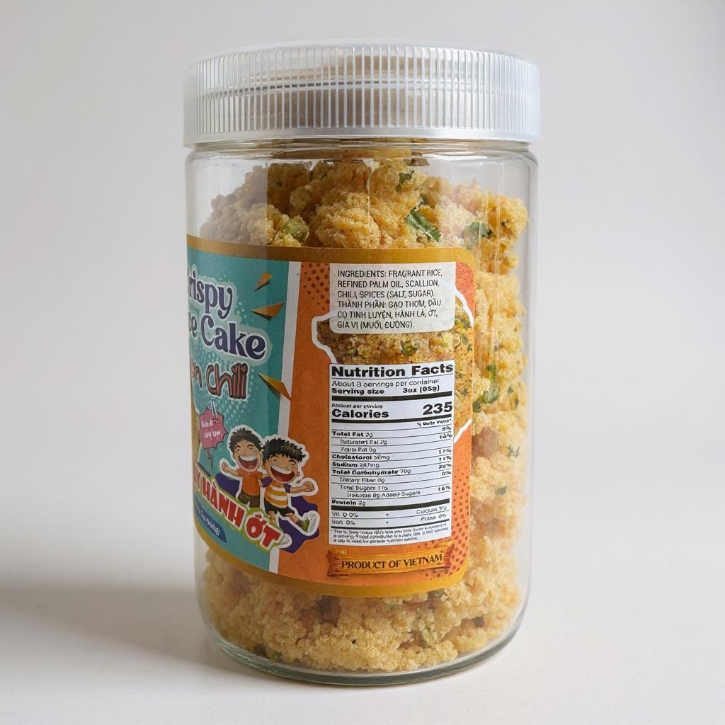Crispy Rice Cake Onion Chili / Com Say Hanh Ot (7 oz / 200g)