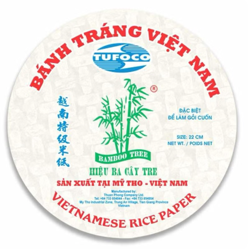 Bamboo Tree Brand Rice Paper - Bánh Tráng Việt Nam - Hiệu Ba Cây Tre 22cm