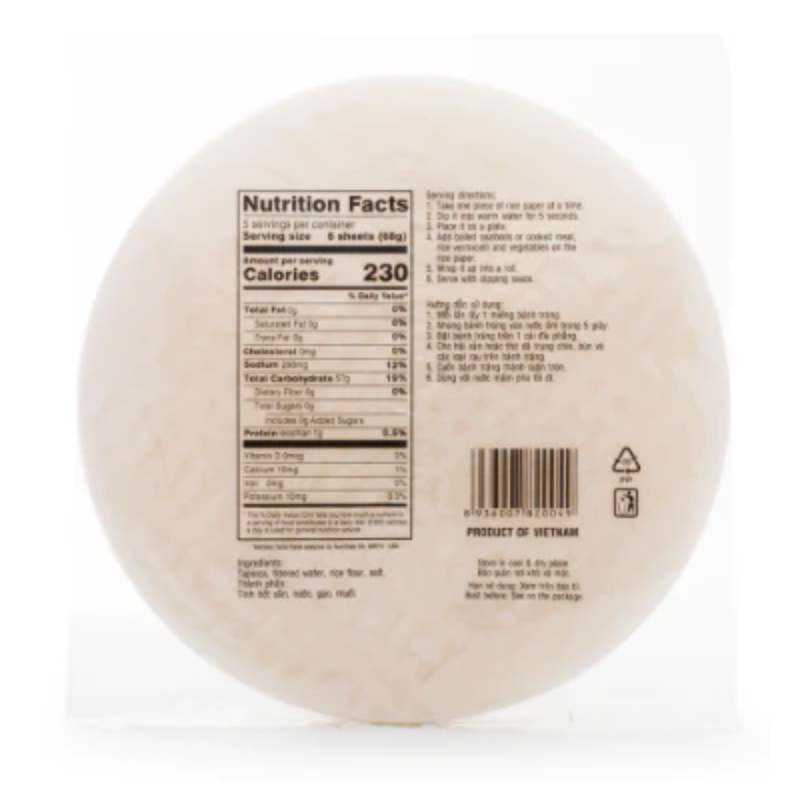 Bamboo Tree Brand Rice Paper - Bánh Tráng Việt Nam - Hiệu Ba Cây Tre 22cm