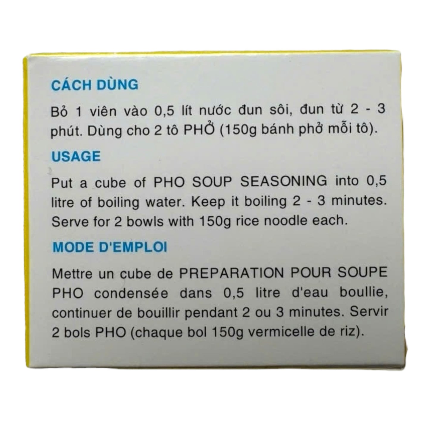Bao Long Pho Soup Seasoning Cubes Gia Vị Phở (4 cubes inside)