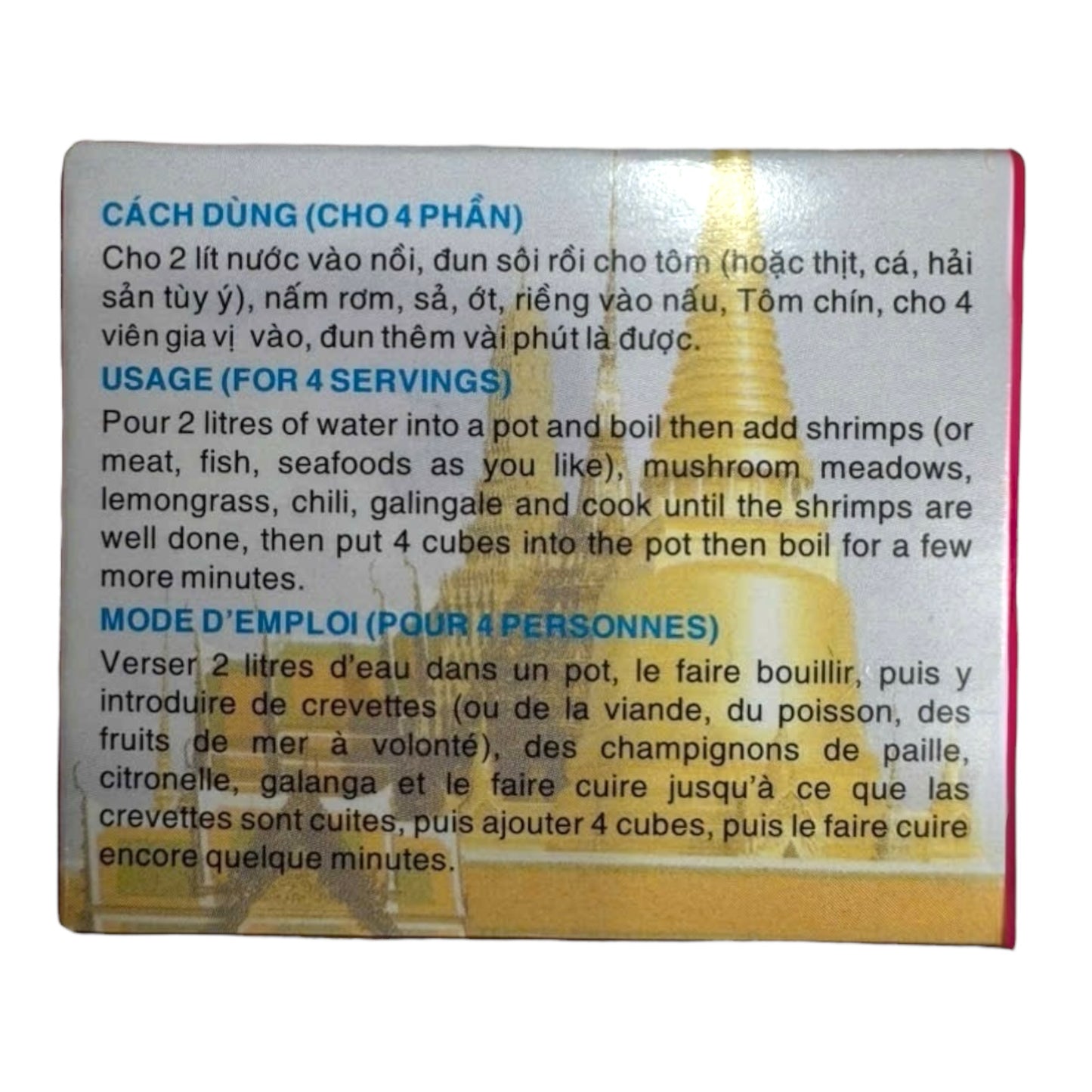 Bao Long Tom Yum Soup Seasoning - (4 cubes inside)