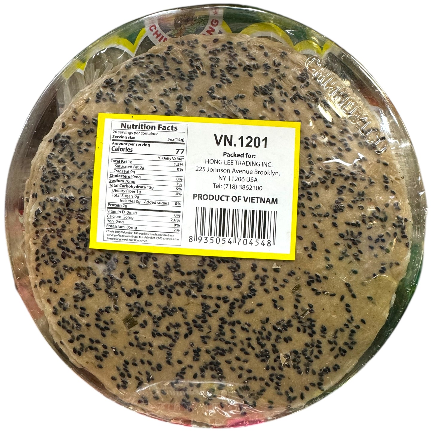 Black Sesame Cracker -Bánh Tráng Mè Đen – Vị Hành Dừa 10 oz