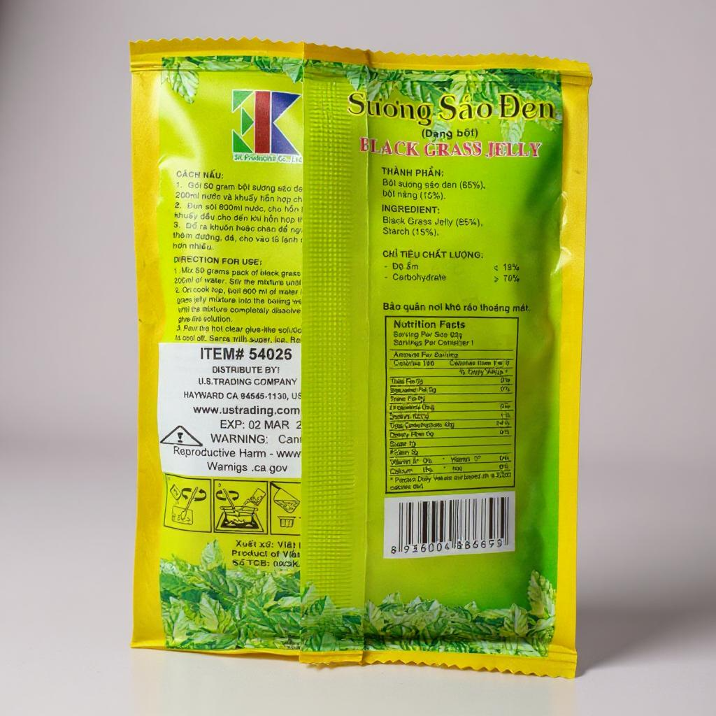 Black Grass Jelly - Suong Sao Den 50g / 1.8 oz