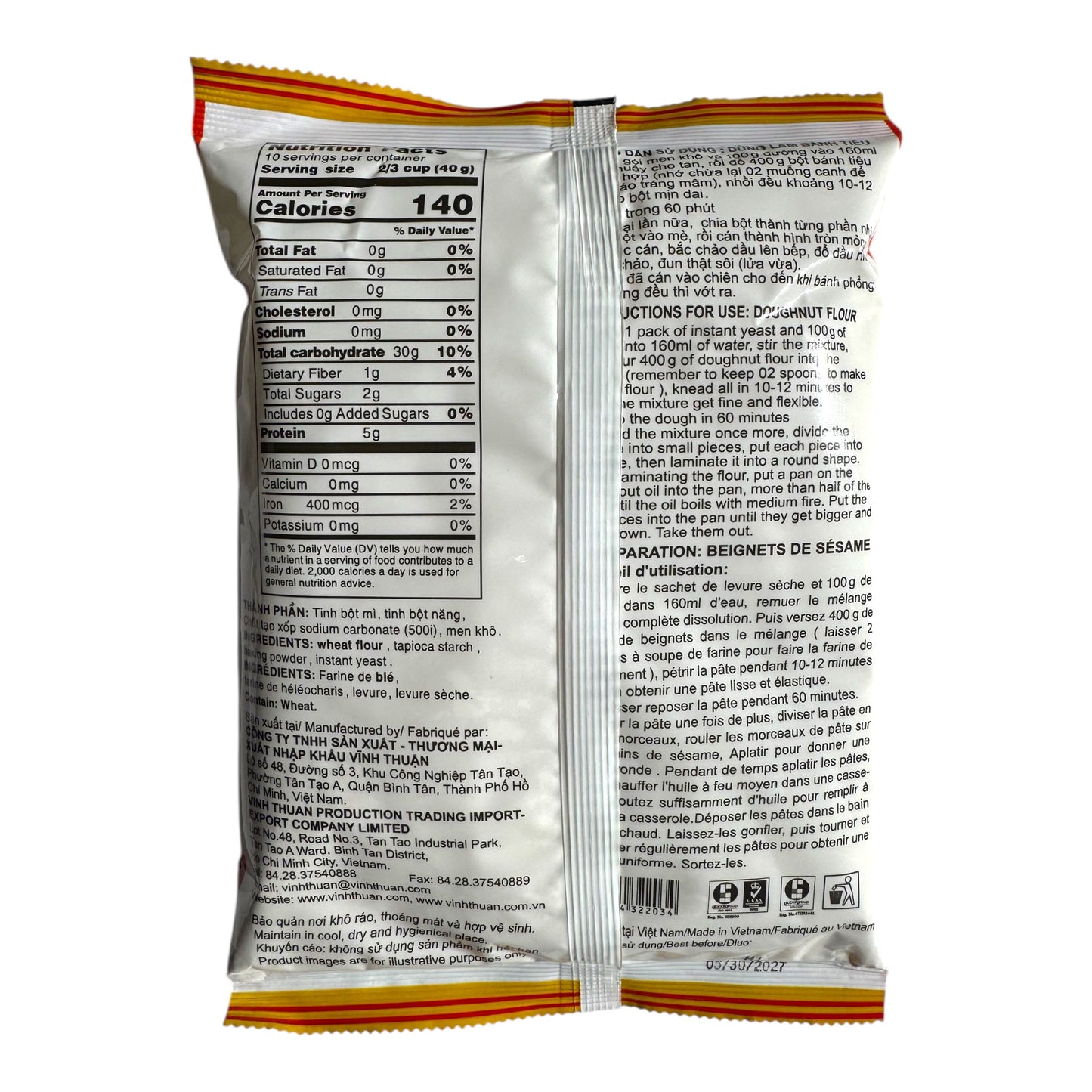 Vinh Thuan-Doughnut Flour/Bot Banh Tieu 14 oz