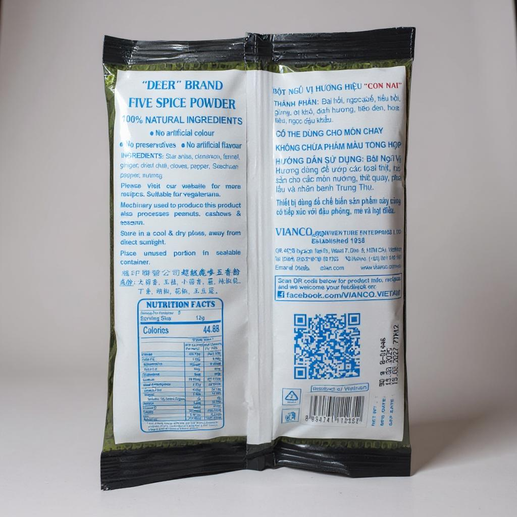 Vianco "Deer" Brand Five Spice Powder - Bot Ngu Vi Huong Hieu Con Nai 50g (1.76 oz)