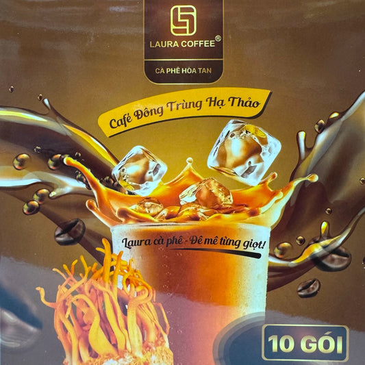 Laura Coffee - Cordyceps Instant Coffee Cà Phê Hòa Tan Đông Trùng Hạ Thảo (10 packs)