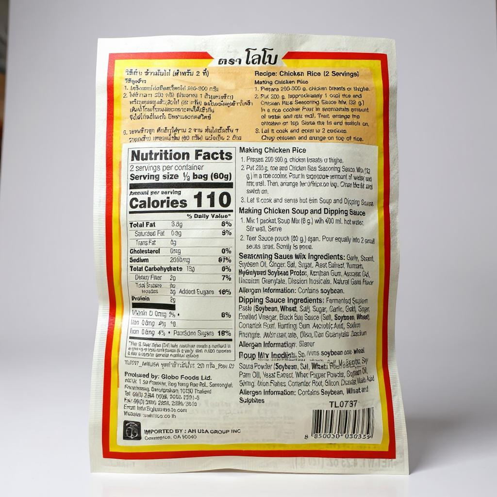 Lobo Chicken Rice Set (Hainanese Style) 120g (4.23 oz)