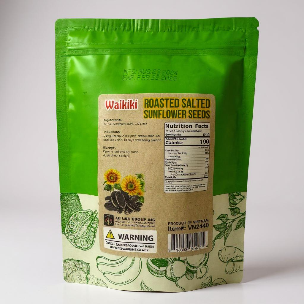 Waikiki Roasted Sunflower Seeds - Hạt Hướng Dương Rang Muối 4.59 oz