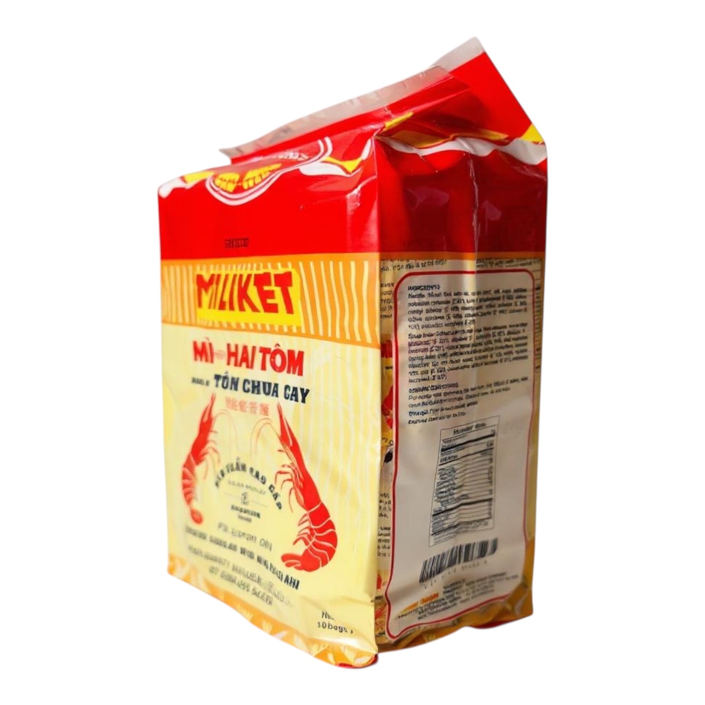 MILIKET Instant Noodles – Sour & Hot Flavor/Mi Tom Chua Cay - 10 packs x 75g