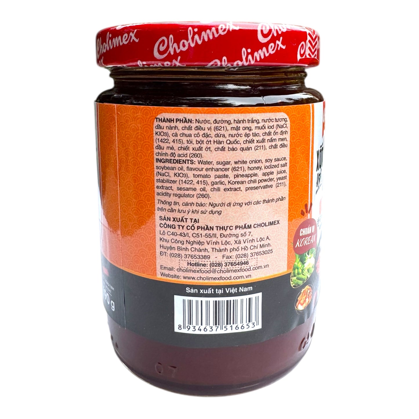 Cholimex Korean BBQ Sauce (Spicy Taste)/Xot Uop Thit Han Quoc (Vi Cay) - 190g