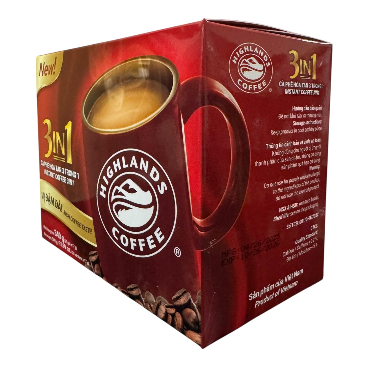 Highlands Coffee 3in1 Instant Coffee – 11.99 oz (340g)