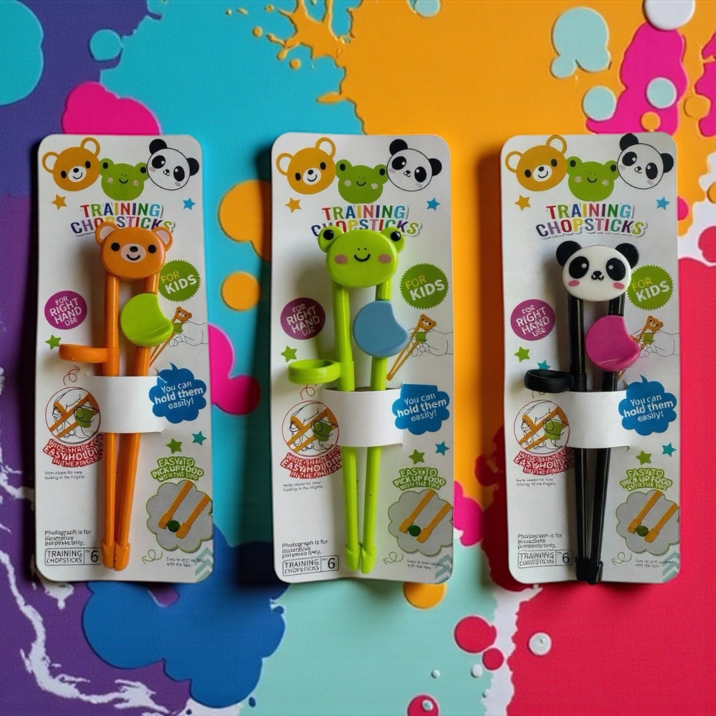 Set of 3 Kids Training Chopsticks - Combo 3 Đôi Đũa Tập Ăn Cho Bé