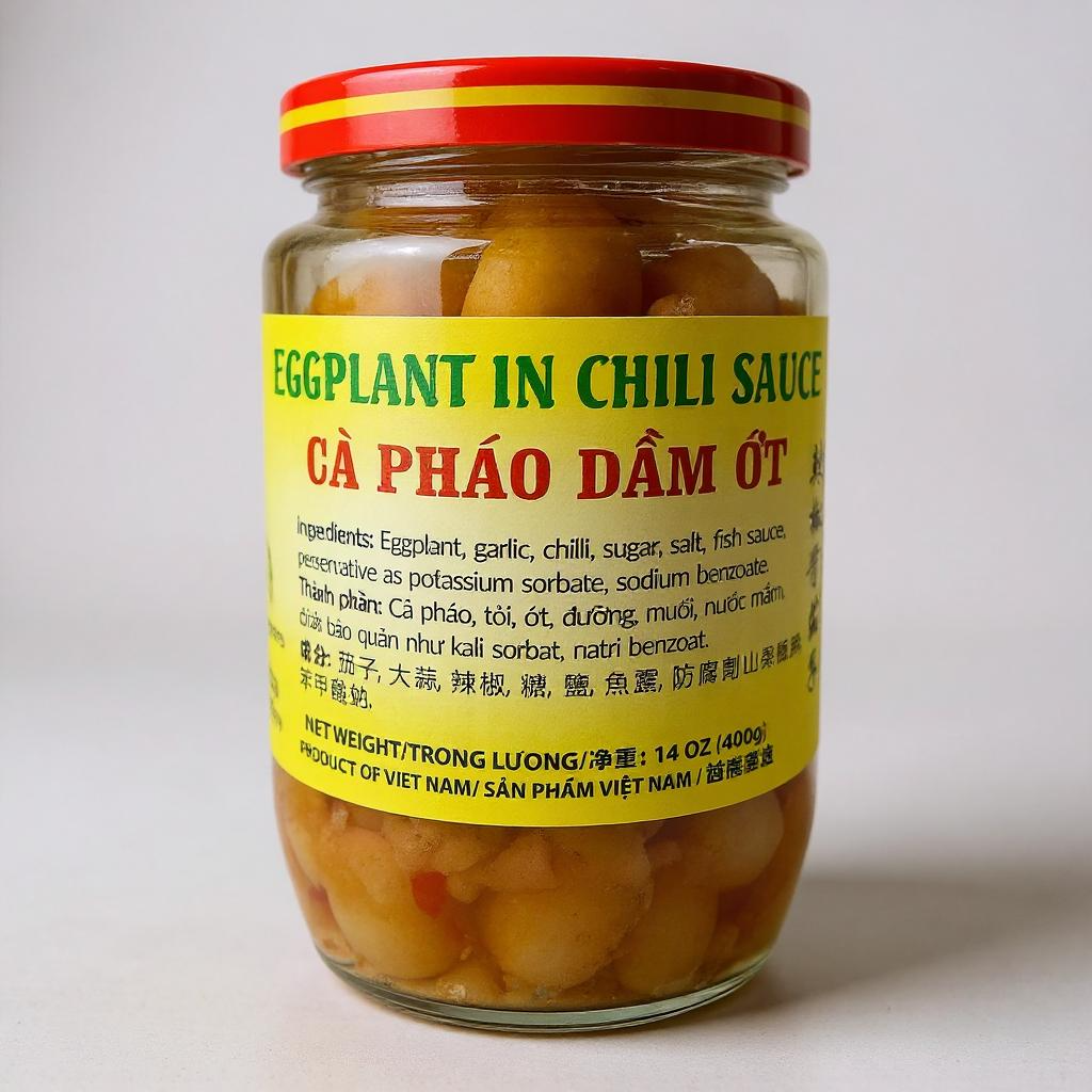 Eggplant in Chili Sauce (Ca Phao Dam Ot) – 14 oz (400g)