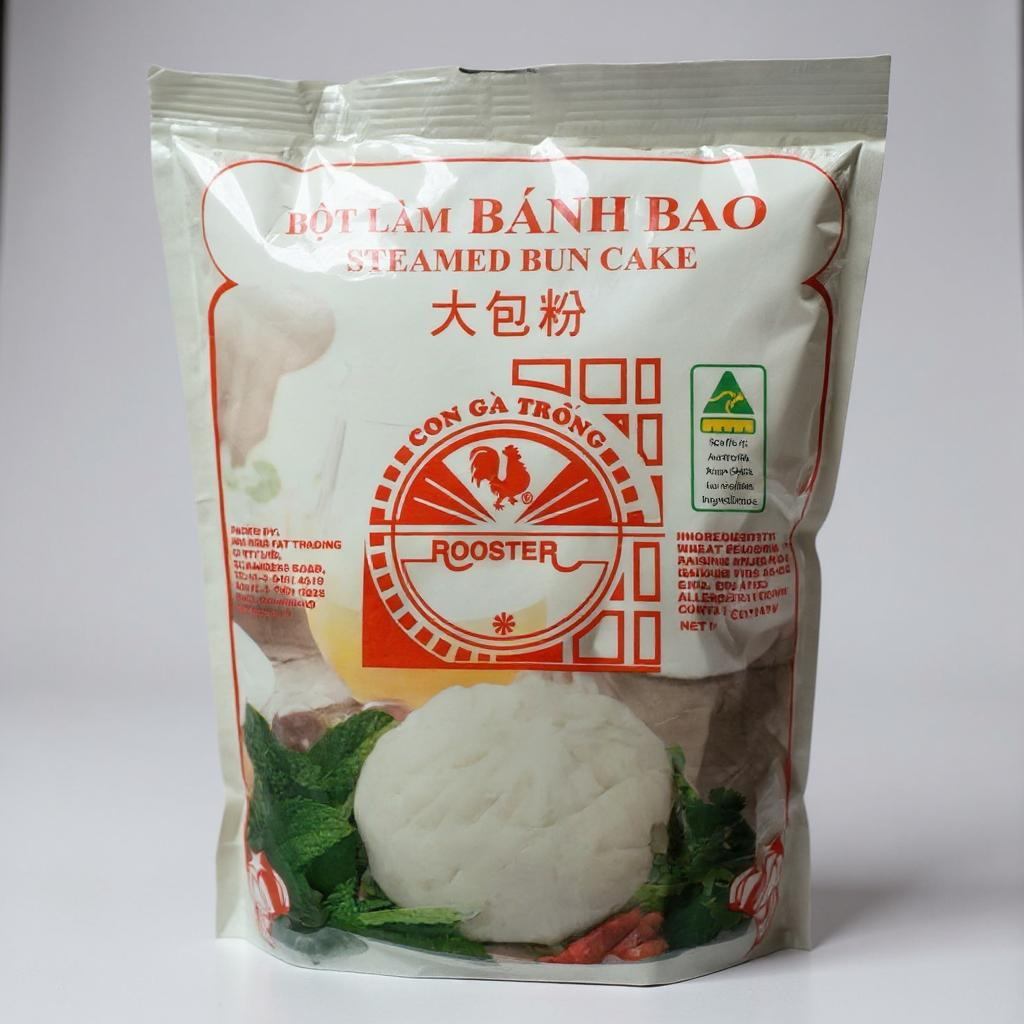 Rooster Brand Steamed Bun Cake Mix - Bột Làm Bánh Bao 14 oz