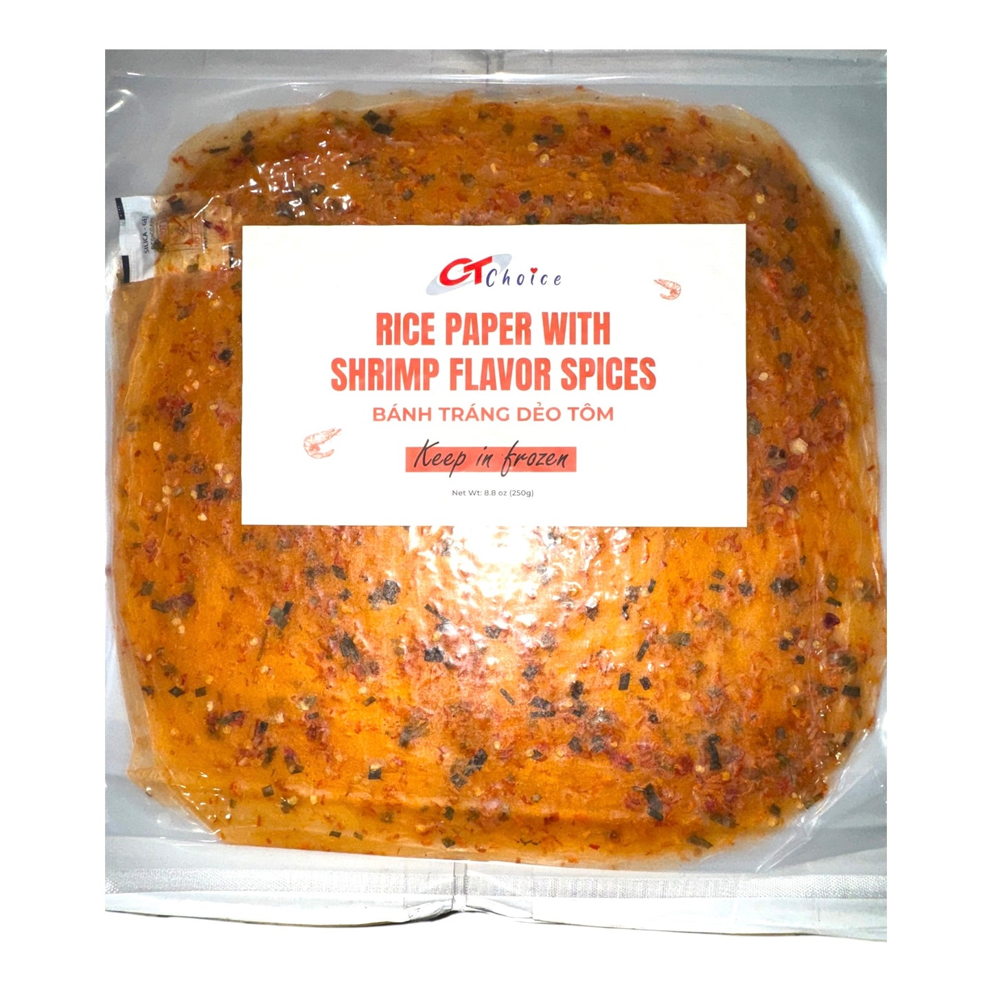 CT Choice - Rice Paper with Shrimp Flavor Spices/Banh Trang Deo Tom - 250g
