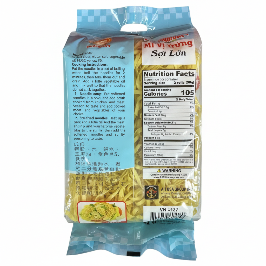 Egg Noodles (Large) / Mi Trung Soi Lon 14 OZ (400g)
