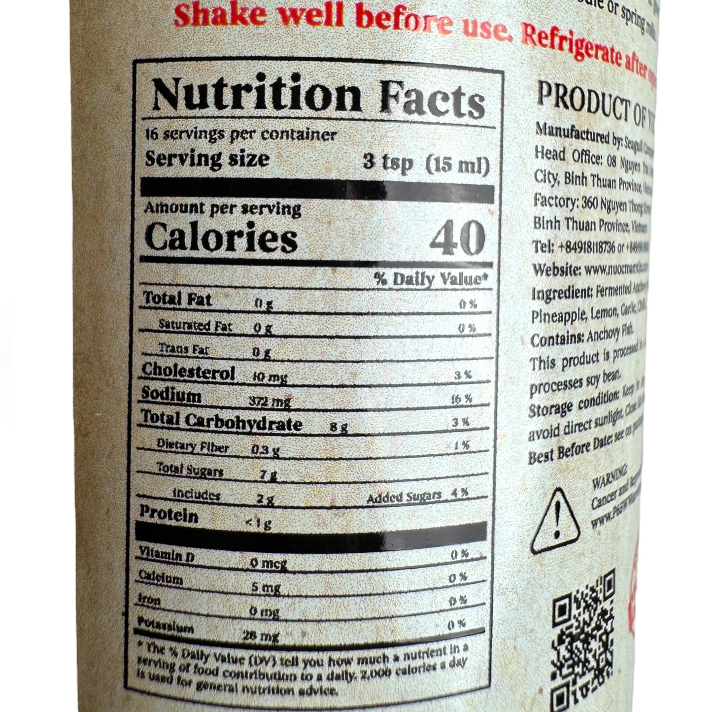 Ready-Mixed Fermented Anchovy Fish Sauce (Mam Nem Pha San) - 8.45 oz