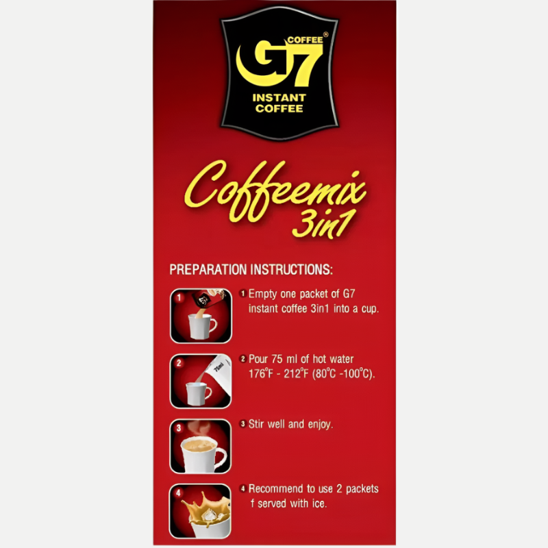 Trung Nguyen G7 3-In-1 Instant Vietnamese Coffee Mix - 100 pack