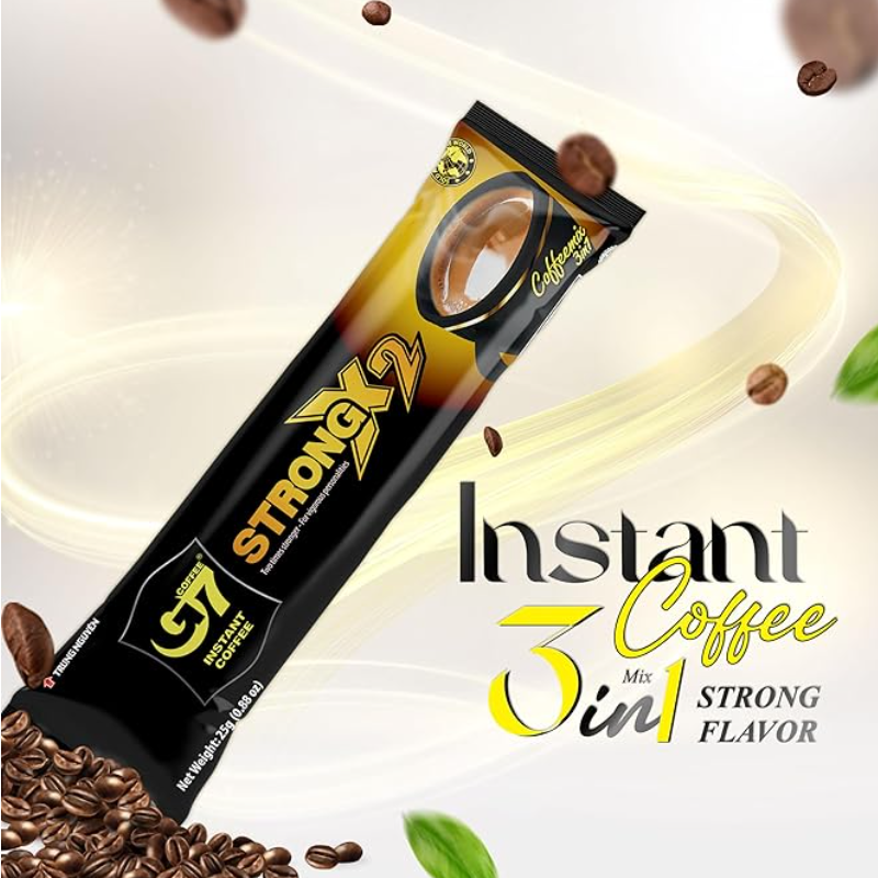Trung Nguyen G7 3 in 1 Strong x2 Instant Coffee Mix - 24 pack (600grams)