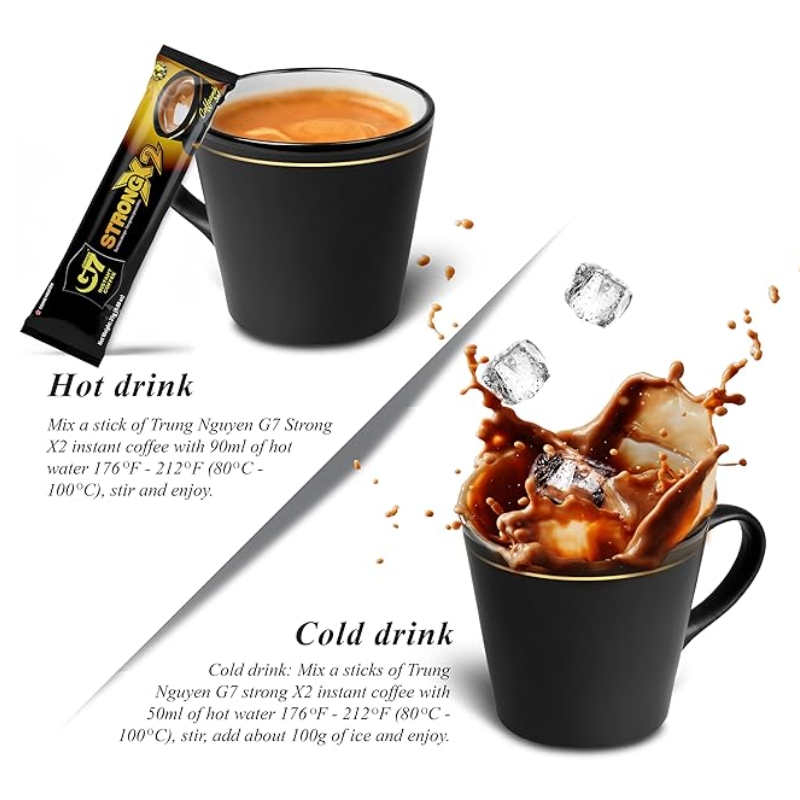 Trung Nguyen G7 3 in 1 Strong x2 Instant Coffee Mix - 24 pack (600grams)