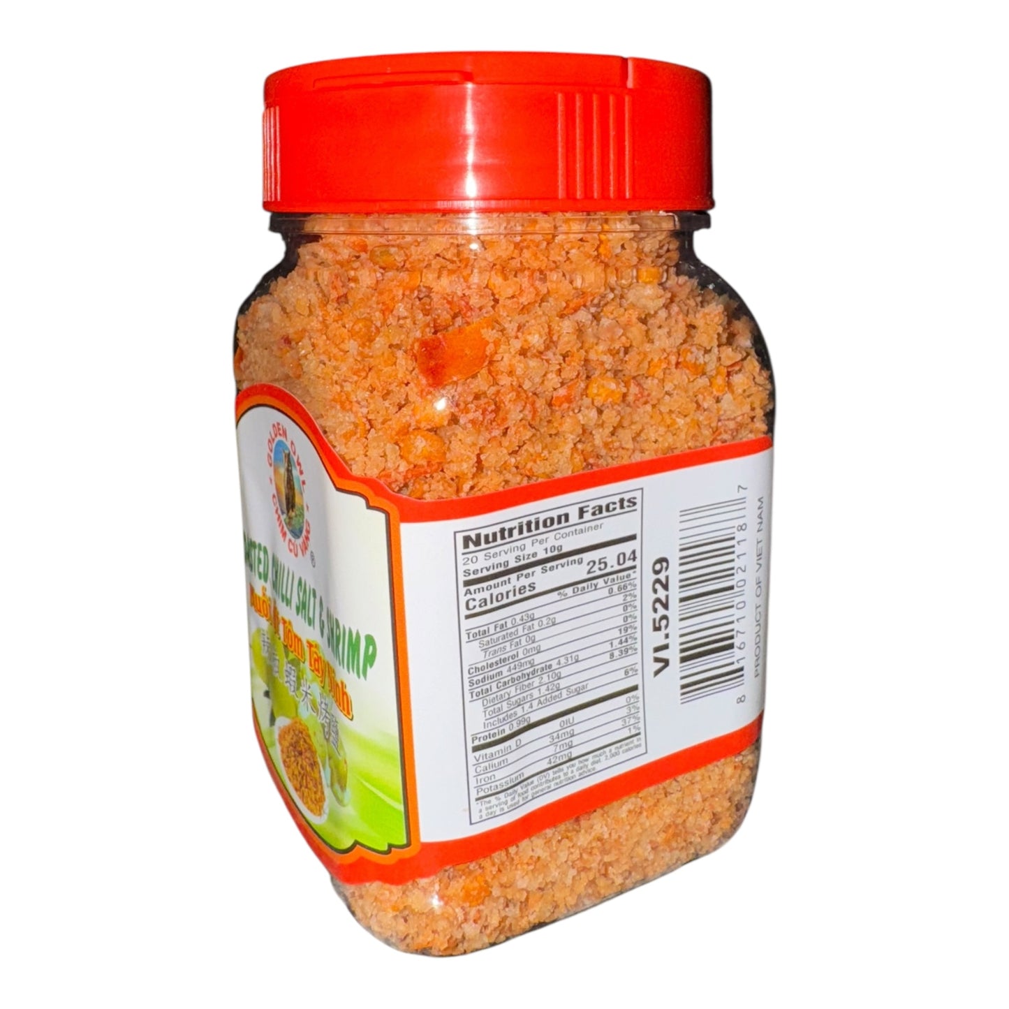 ROASTED CHILLI SALT & SHRIMP – MUỐI ỚT TÔM TÂY NINH (Golden Owl) – 7 oz