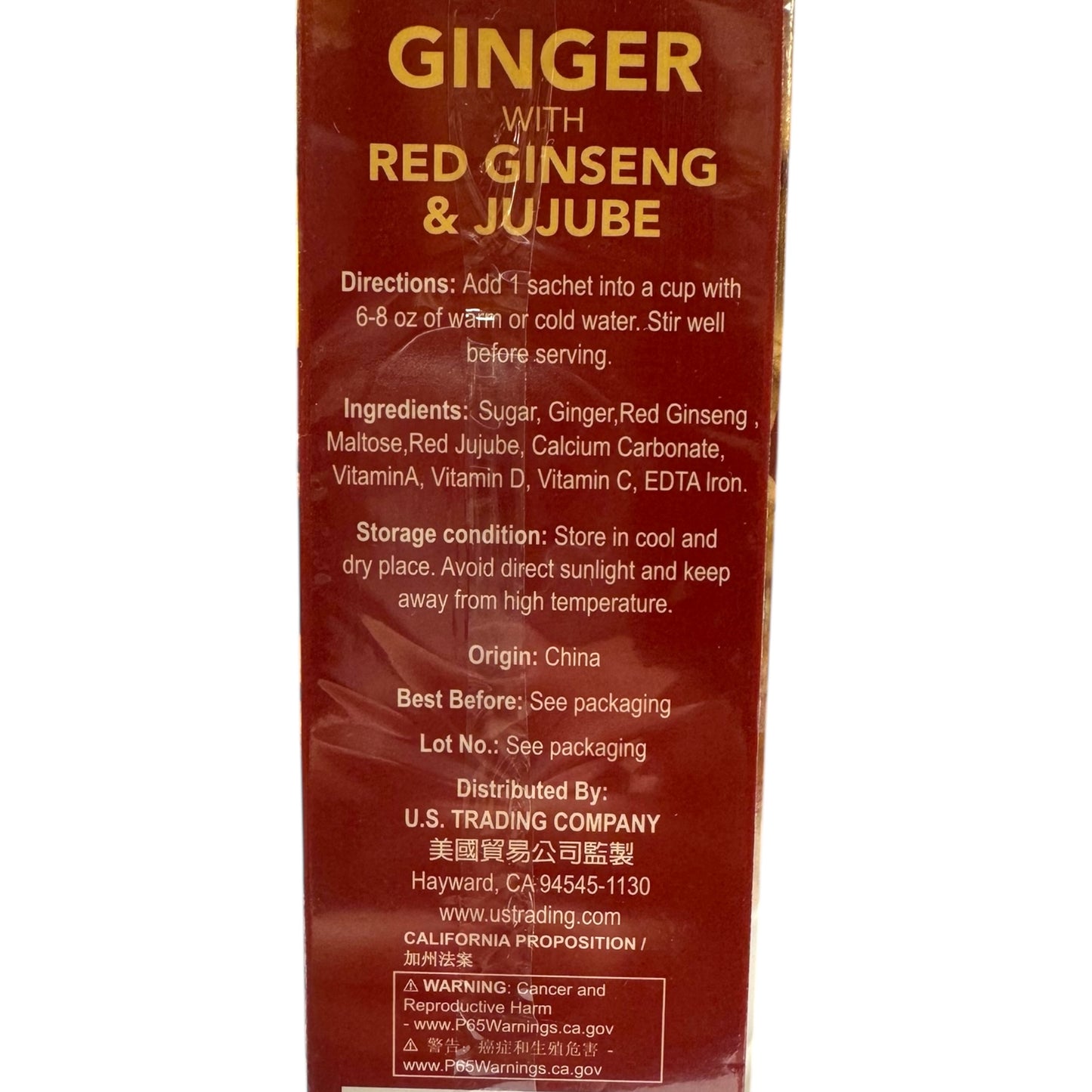 Ginger with red ginseng & jujube Instant Tea - 5.3 oz