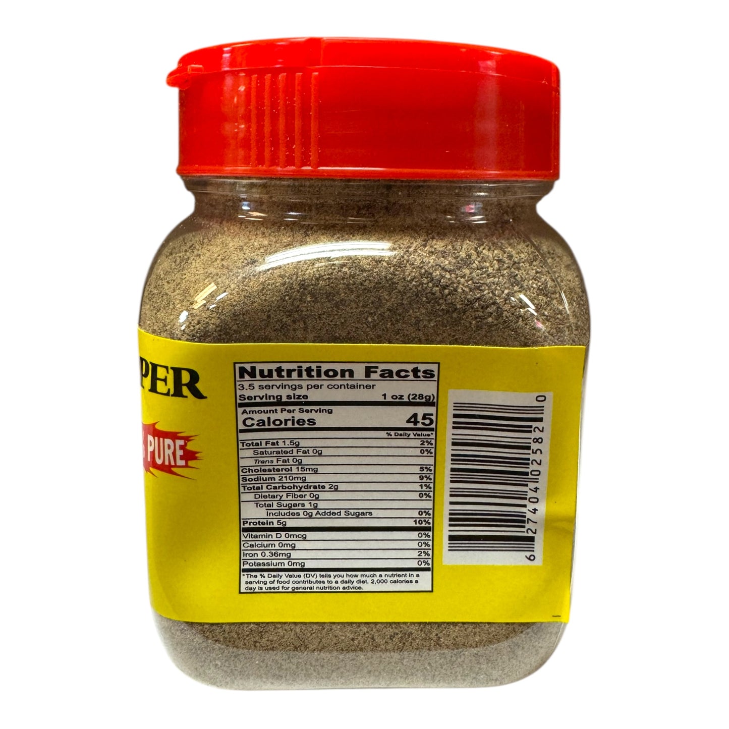 Ground Black Pepper - 3.5 oz