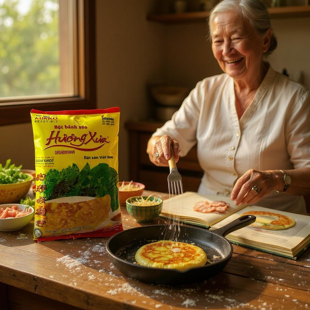 Huong Xua Banh Xeo Flour Mix (Bột Bánh Xèo) – 500g (17.6 oz)