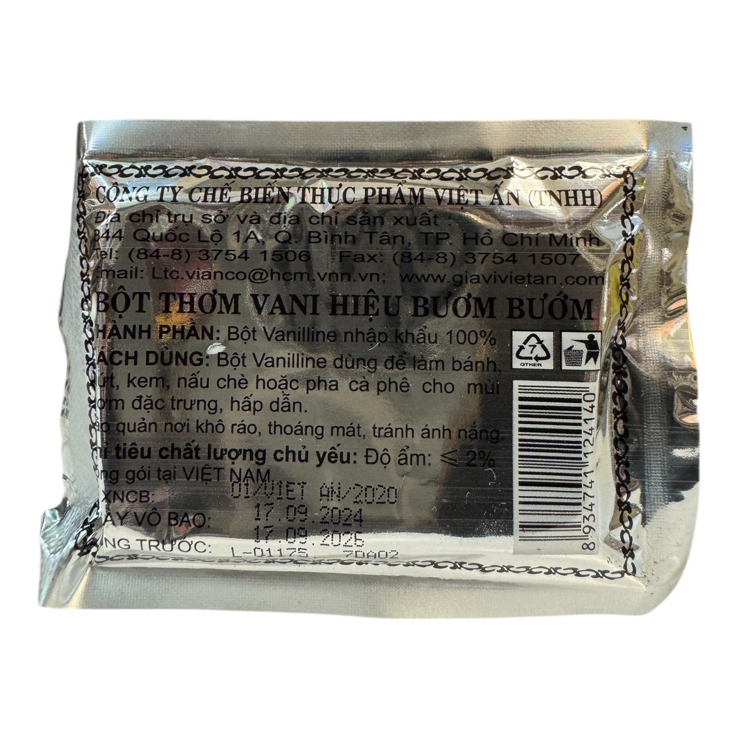 Bột Thơm Hiệu Bươm Bướm (Vanilline) - 10 tubes