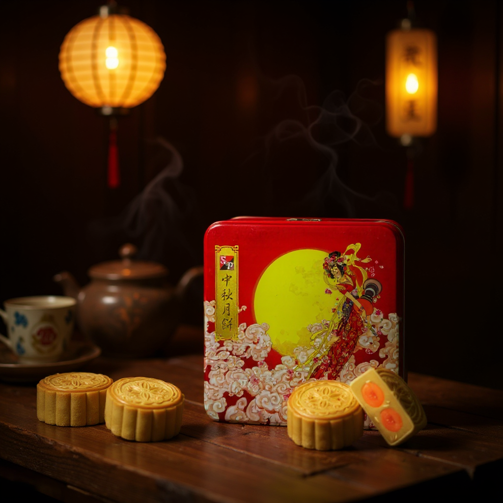 SP Mooncake Monthong Durian with 2 Egg Yolks - 4pcs (24 oz 680g) Sầu Riêng Monthong 2 Trứng